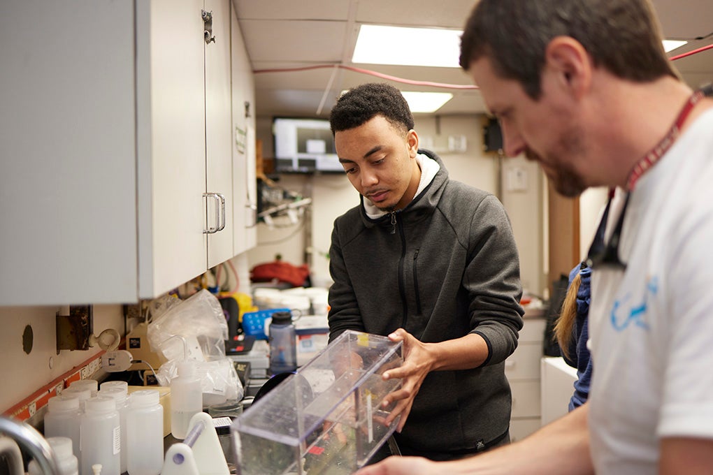 Jihad and Leo on the Atlantic Explorer