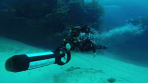 A marine scientist dives deep to locate invasive lionfish