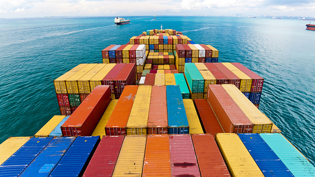 Containers aboard the container ship Oleander